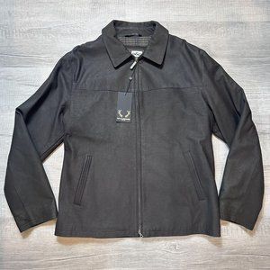 B&C BOD & CHRISTENSEN MEN'S LEATHER JACKET Full Zip Dark Brown Size Small D2225